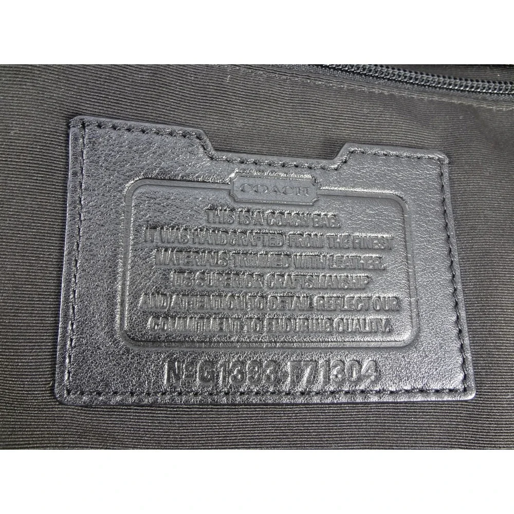 Coach Thompson Mixed Media Puffer Weekender Tote Black Olive Green Nylon‎ Suede